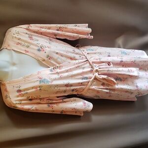 Flora by Flora Nikrooz Pale Pink Floral Wrap Robe